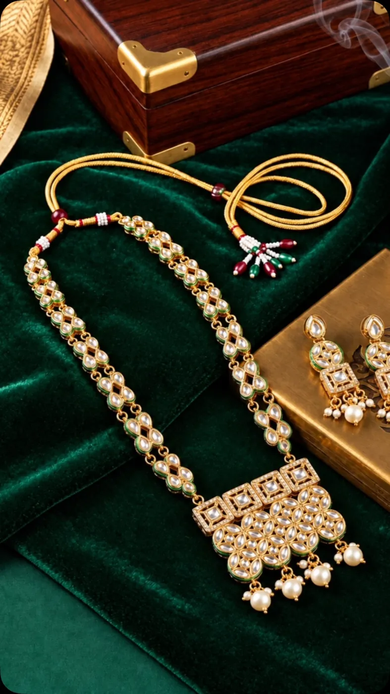 Kundan Long Haar with Pearls