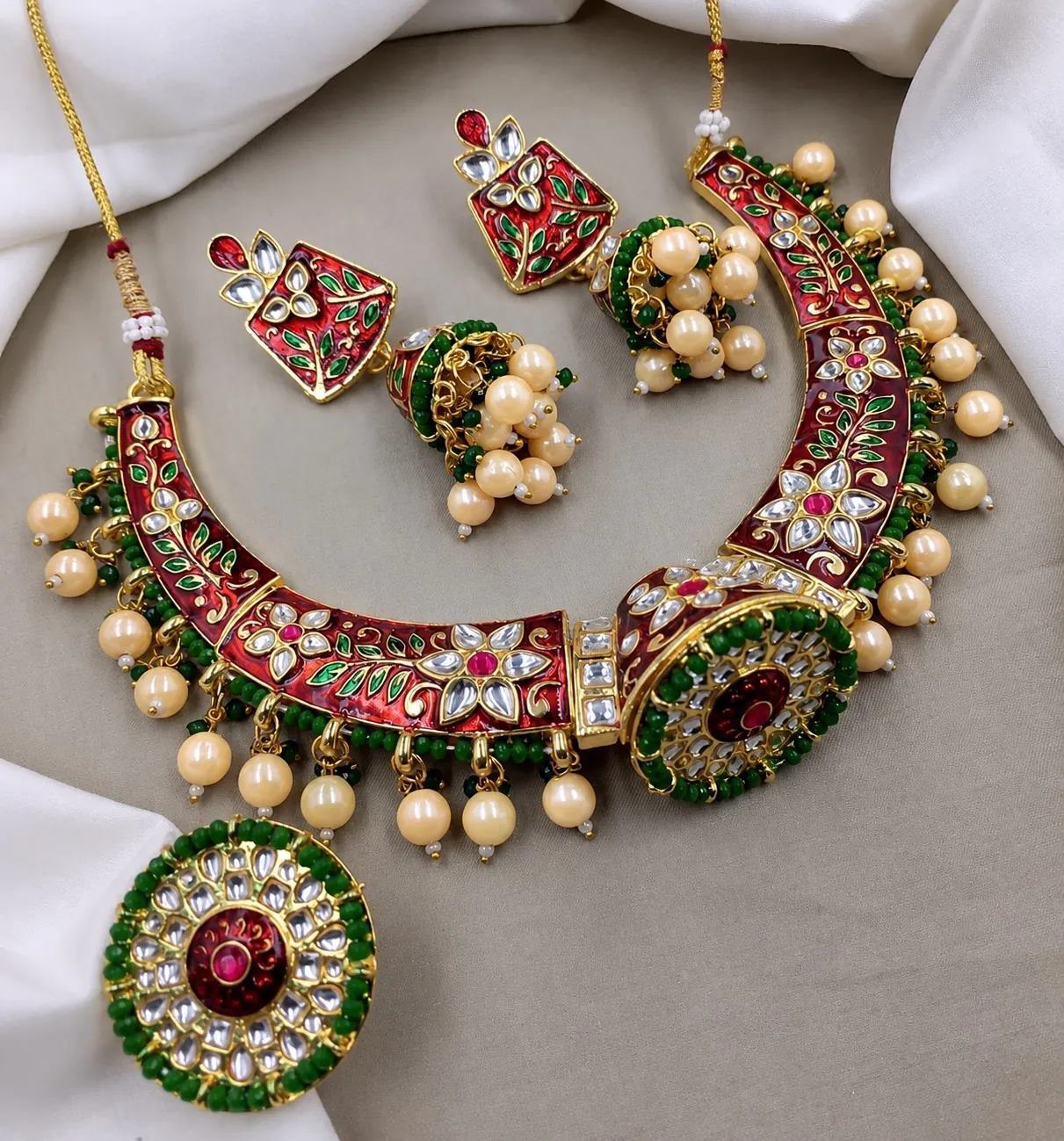 Meenakari Kundan Choker Set