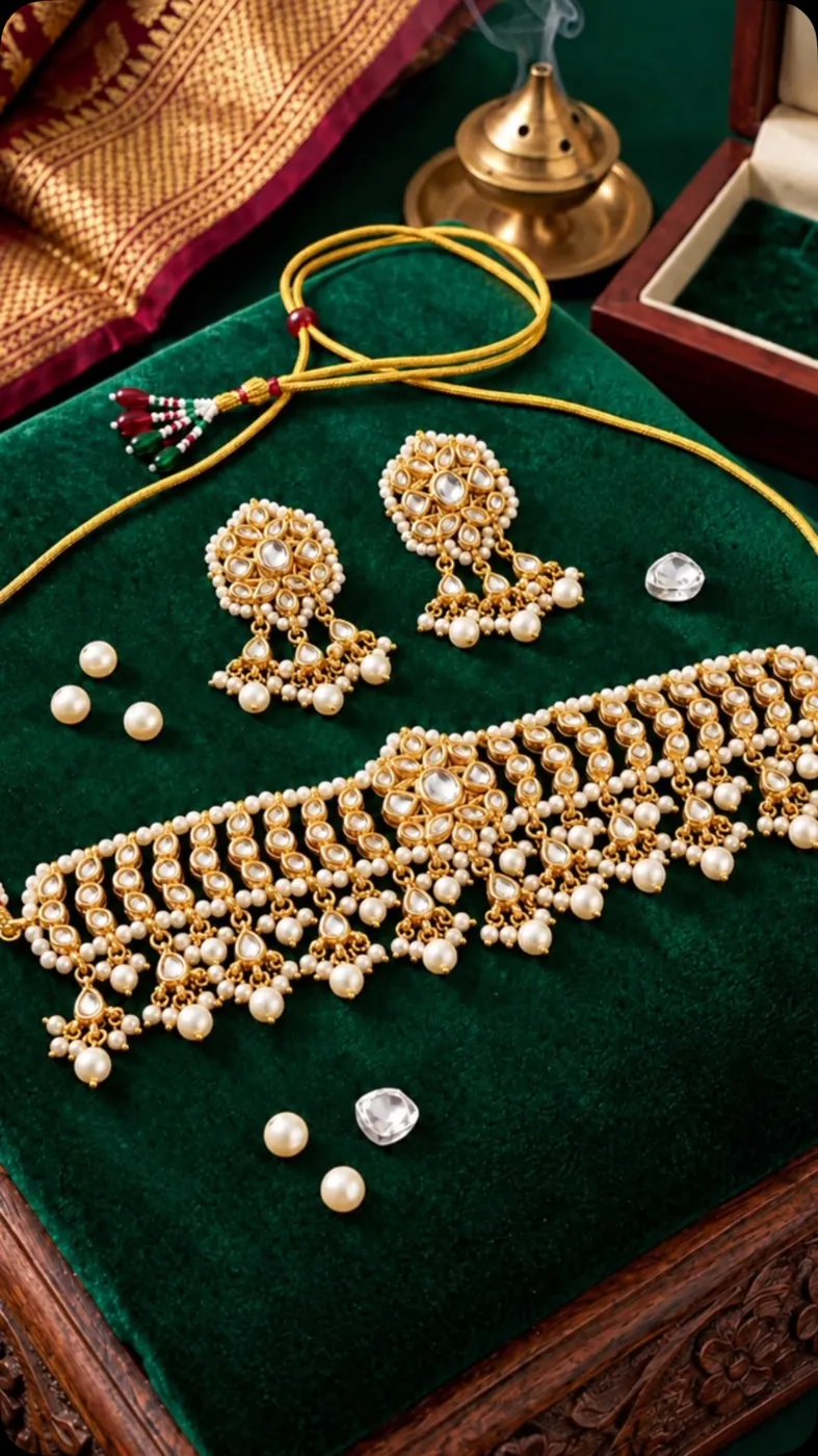 Pearl Drop Kundan Choker