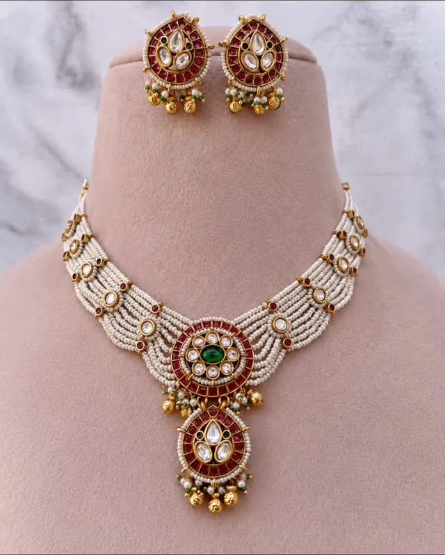 Pearl & Kundan Choker Set
